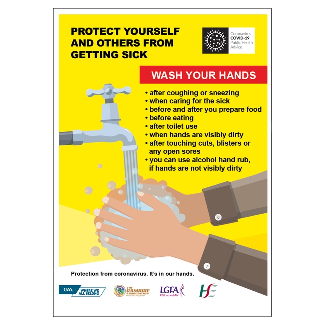 COVID19 GAA Wash Your Hands Sign